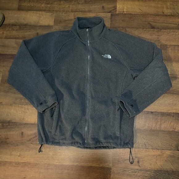 The North Face Jacket Men’s Large Grey SoftShell Fleece Full Zip Pockets - Picture 1 of 4